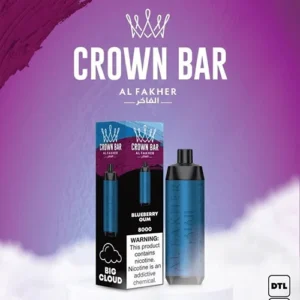 crown bar alfakher blueberry bubble gum 8000 puffs 1.webp