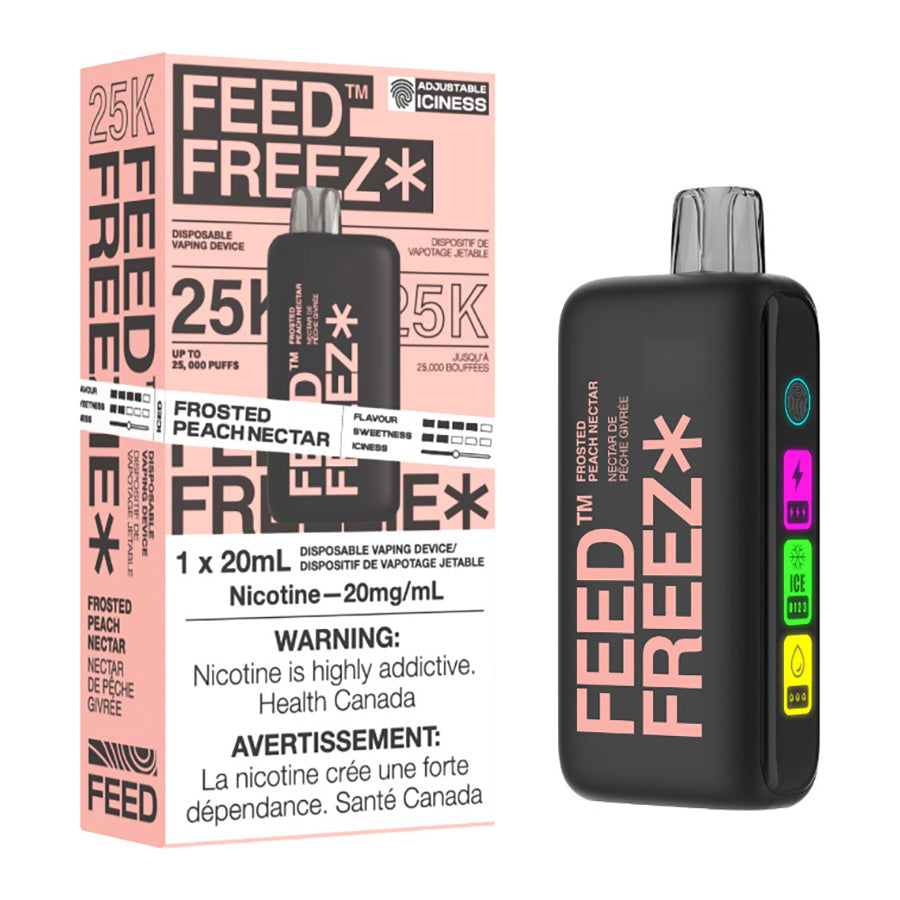 feed freez 25k disposable vape device frosted peach nectar 20ml.jpg feed freez 25k disposable vape device frosted peach nectar 20ml.jpg