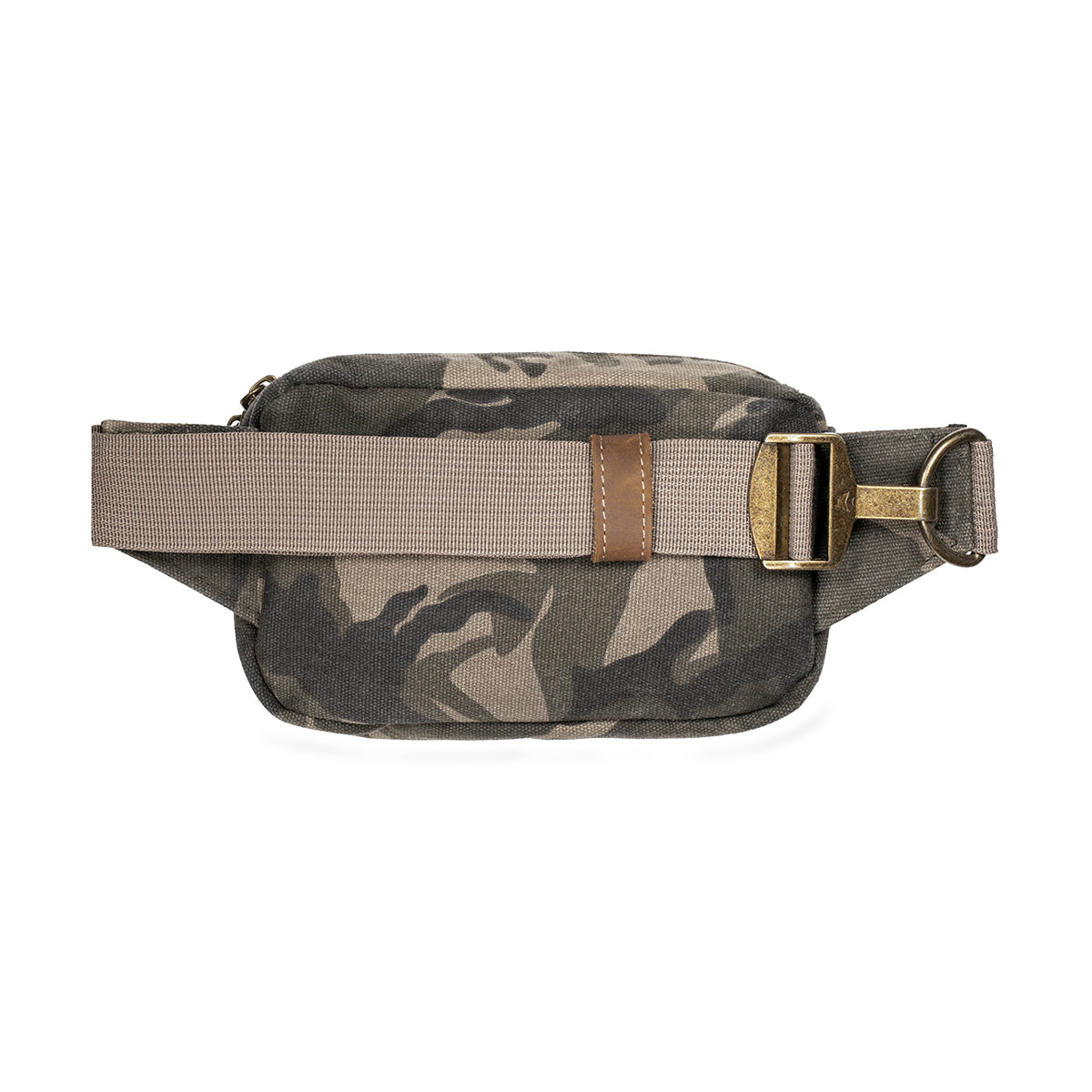 revelry the companion smell proof crossbody bag camo brown back view.jpg revelry the companion smell proof crossbody bag camo brown back view.jpg